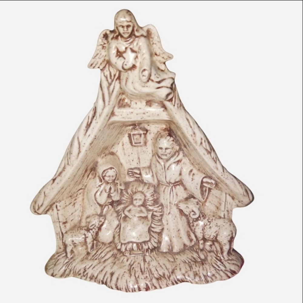 Rustic Cream Nativity Scene Figurine